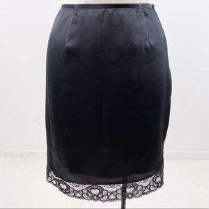 Dolce & Gabbana D&G Wool Satin Slip Skirt Black